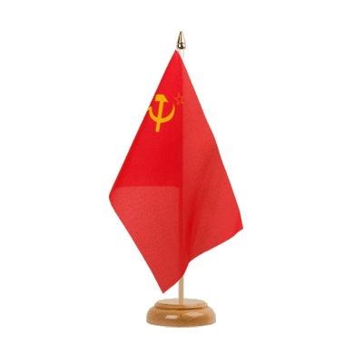 URSS - Drapeau de table 15 x 22 cm, bois