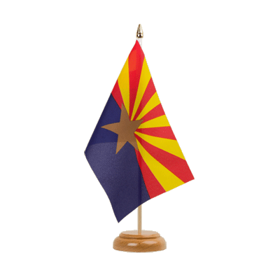 Arizona - Table Flag 6x9", wooden
