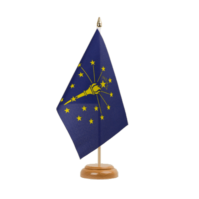 Iniana Table Flag 6x9", wooden