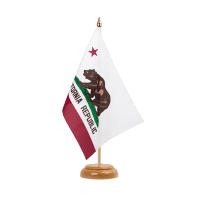 Kalifornien Holz Tischflagge 15 x 22 cm