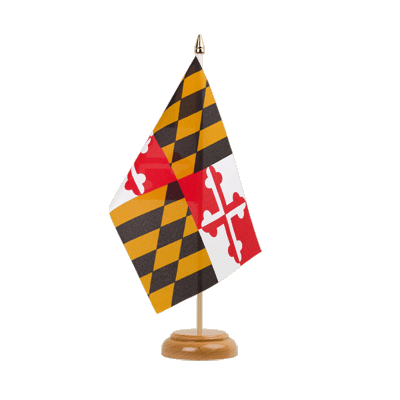Maryland - Table Flag 6x9", wooden
