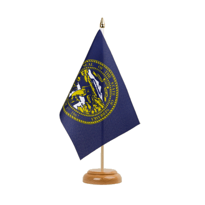 Nebraska - Holz Tischflagge 15 x 22 cm