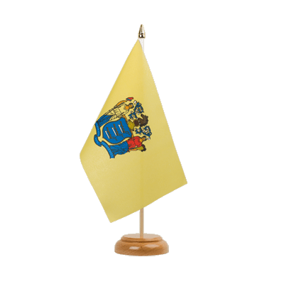 New Jersey - Holz Tischflagge 15 x 22 cm