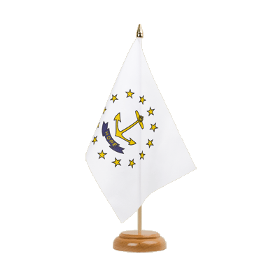 Rhode Island - Table Flag 6x9", wooden