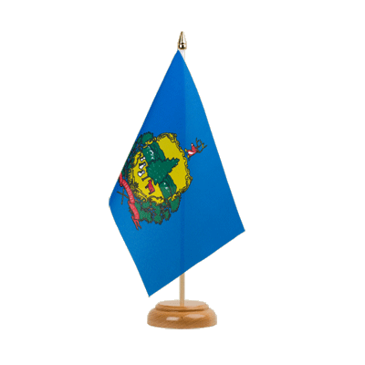 Vermont - Table Flag 6x9", wooden