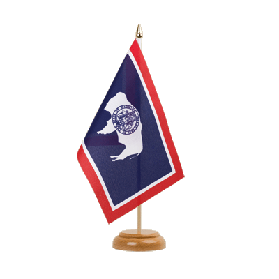 Wyoming - Holz Tischflagge 15 x 22 cm