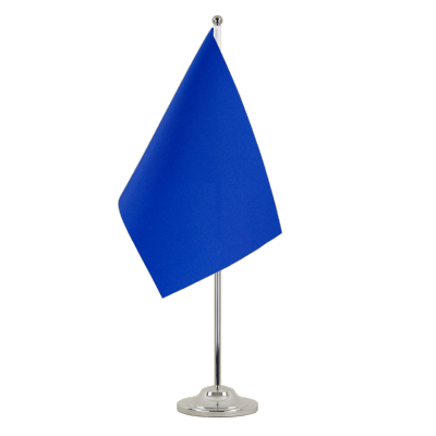 Blaue Satin Tischflagge 15 x 22 cm