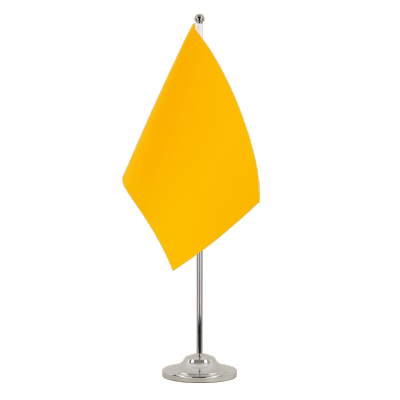 Gelbe Satin Tischflagge 15 x 22 cm