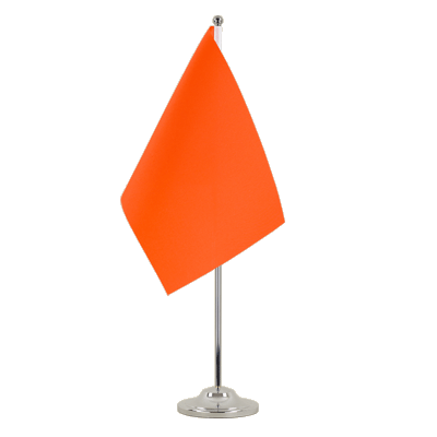Orange Satin Tischflagge 15 x 22 cm