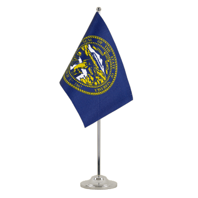 Nebraska - Satin Tischflagge 15 x 22 cm