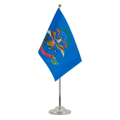 North Dakota Satin Tischflagge 15 x 22 cm