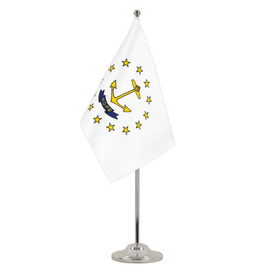 Rhode Island Satin Tischflagge 15 x 22 cm