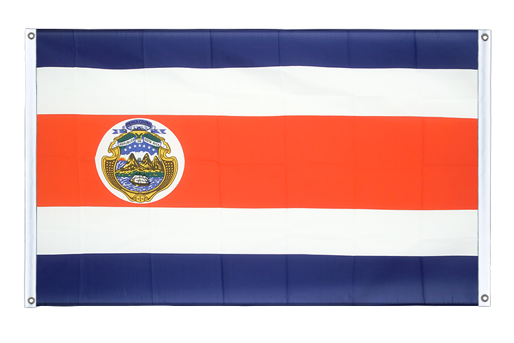 Costa Rica - Banner Flag 3x5 ft, landscape