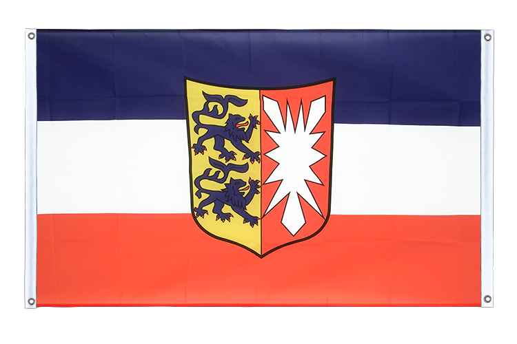 Schleswig Holstein - Bannerfahne 90 x 150 cm, Querformat