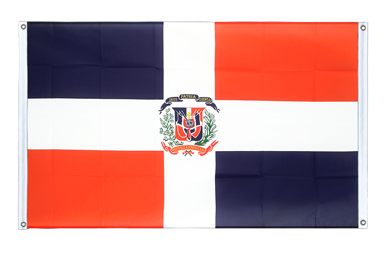 Dominikanische Republik Bannerfahne 90 x 150 cm, Querformat