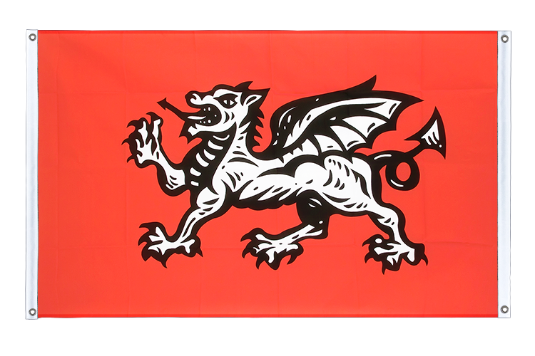 England white dragon - Banner Flag 3x5 ft, landscape