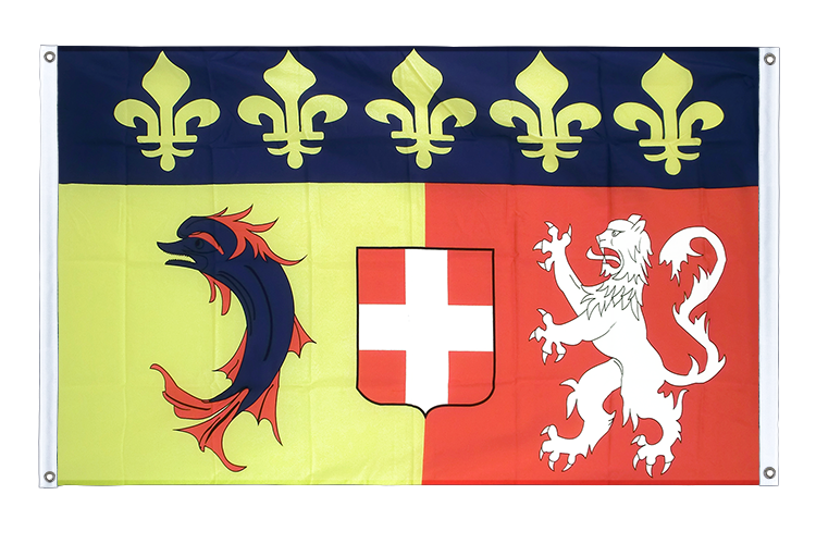 Banner Flag Rhône-Alpes - 3x5 ft (90x150 cm), landscape