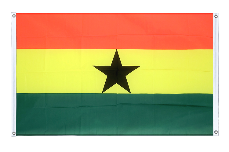 Ghana - Bannerfahne 90 x 150 cm, Querformat