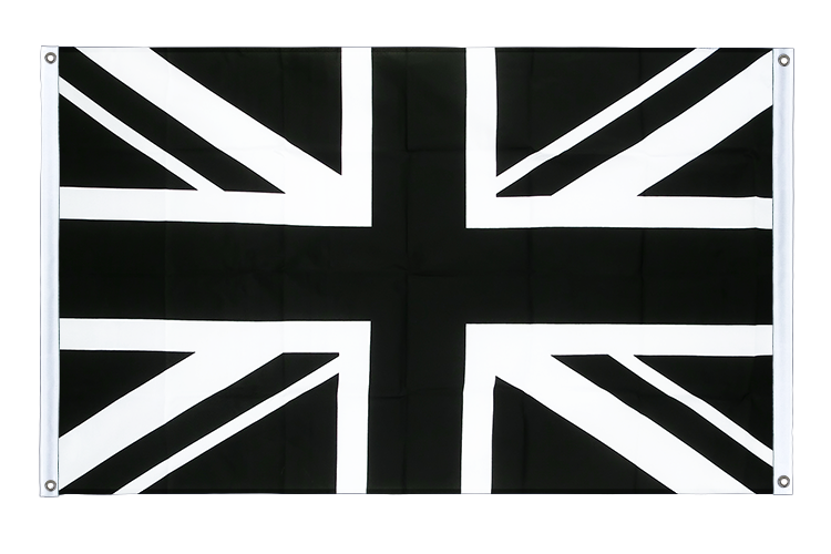 Union Jack noir - Bannière 90 x 150 cm, paysage