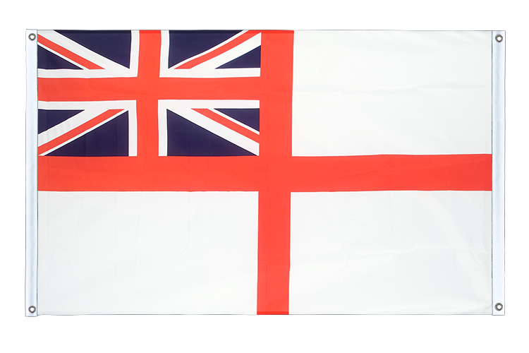 Großbritannien White Ensign - Bannerfahne 90 x 150 cm, Querformat
