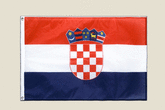 Kroatien Flagge 30x45 Cm Mit Holzstab – 100% Polyester, Wetterfest, Inkl. 60 Cm Stab