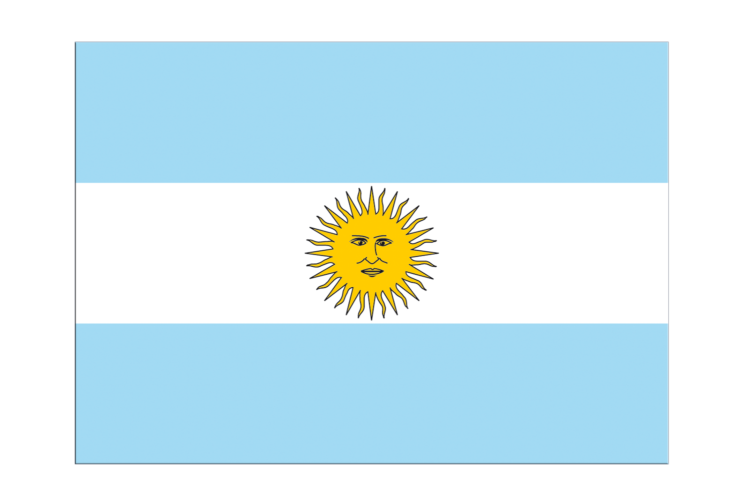 Argentina - Flag Sticker 3x4", 5 pcs