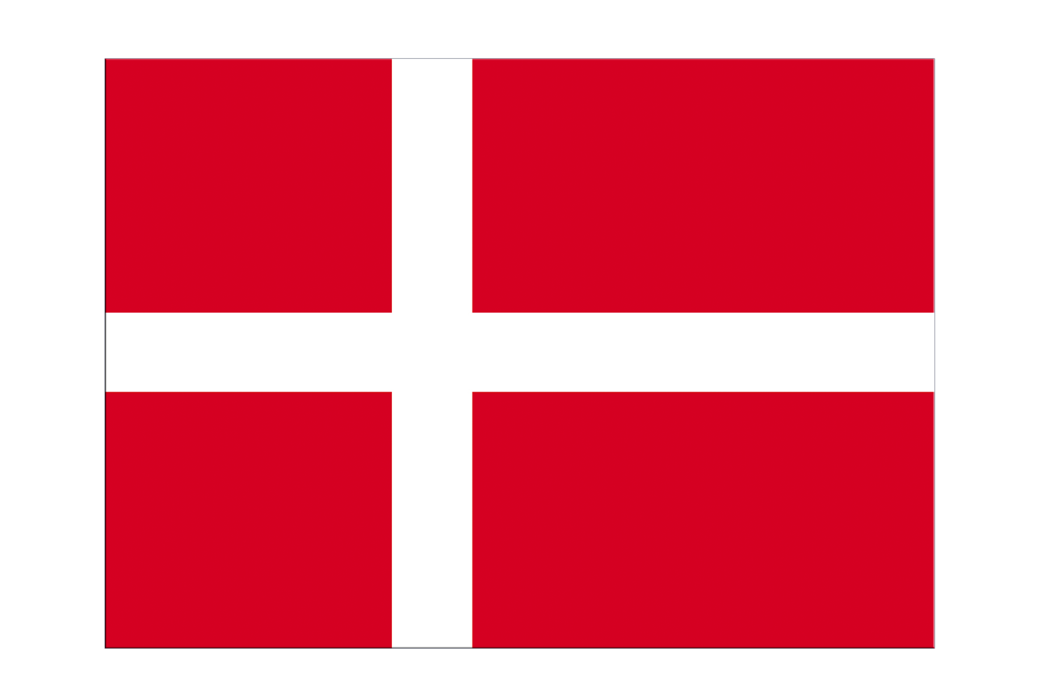 Denmark - Flag Sticker 3x4