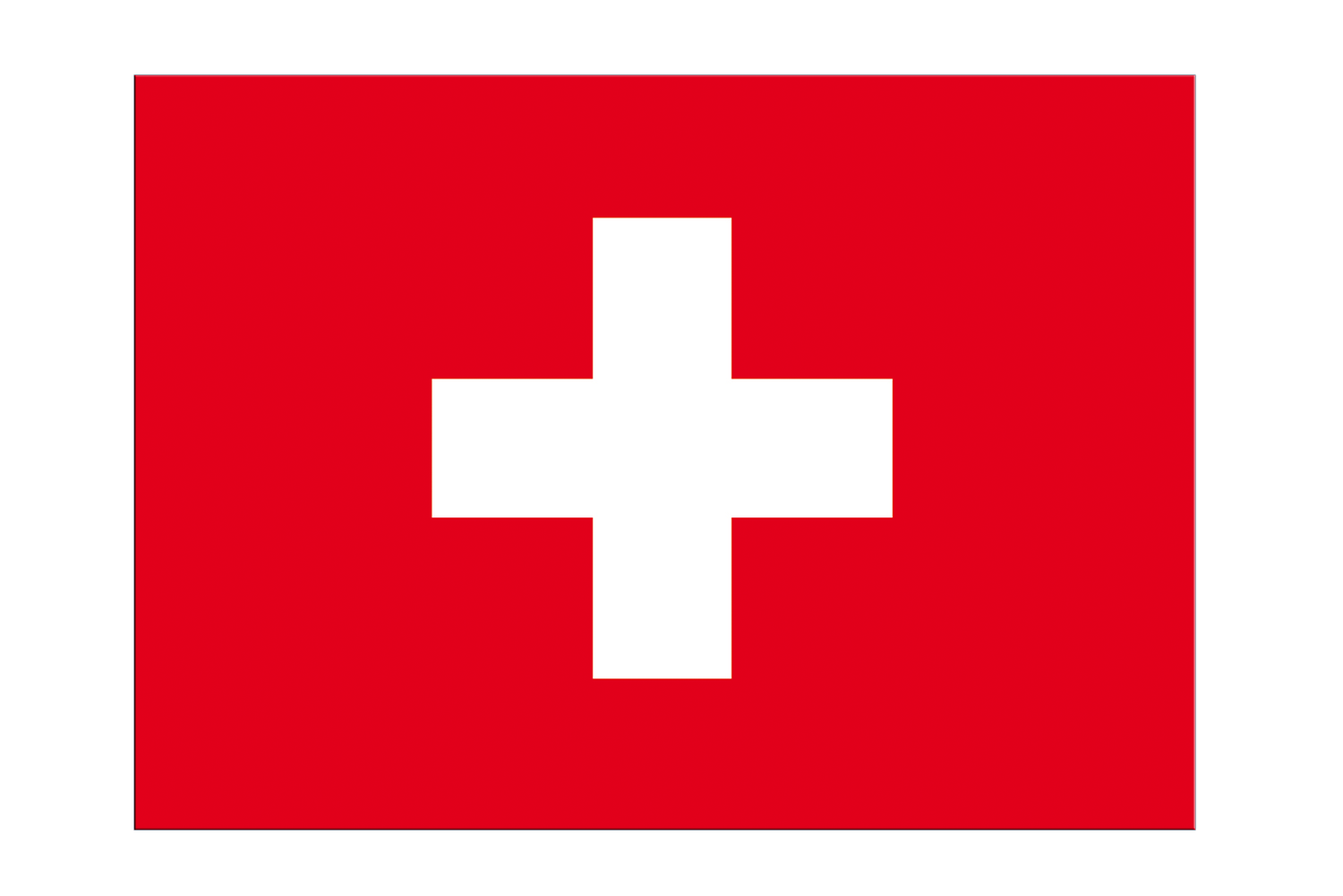  Switzerland Flag Sticker 3x4 5 Pcs