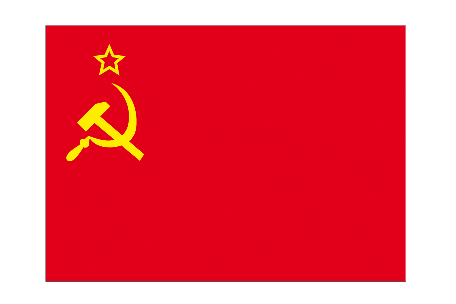 USSR Soviet Union - Flag Sticker 3x4