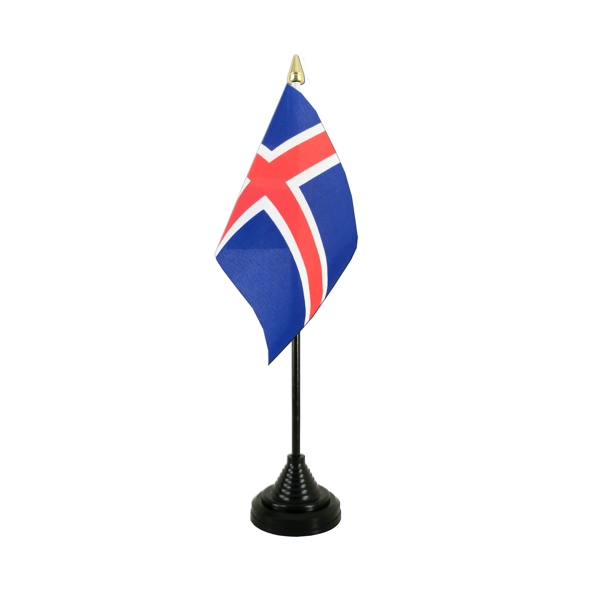 Mini Drapeau Fanion Islande - 15 X 10 Cm - Double Face Polyester - Pour Voiture, Décoration
