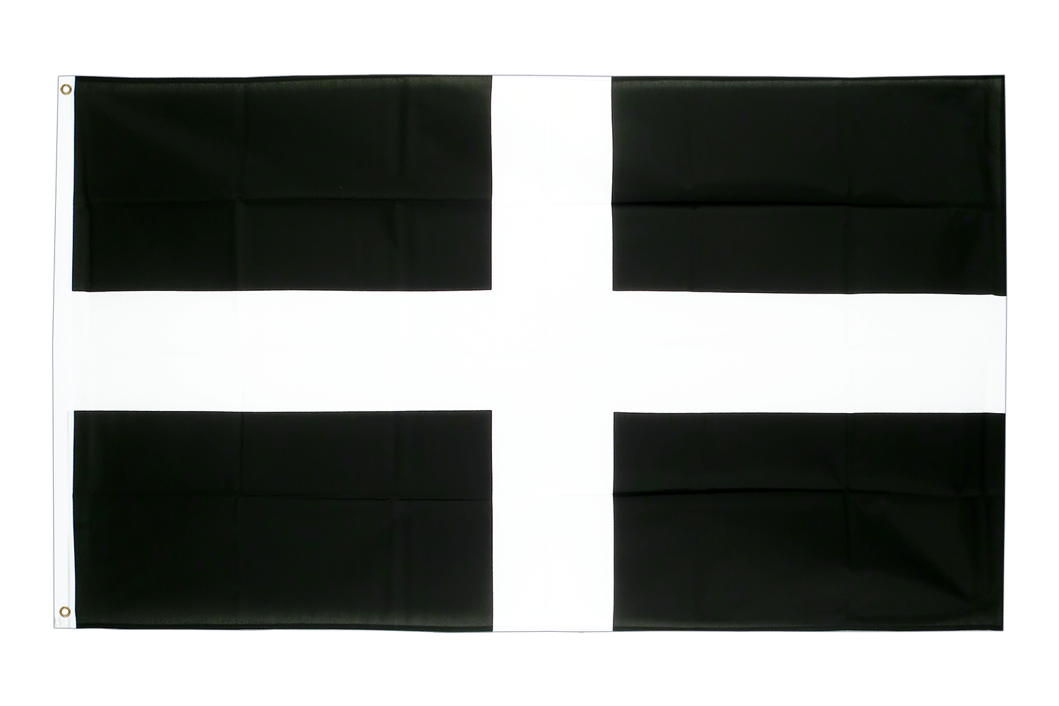Large Ripped Torn Metal Effect St Pirans Flag Car Sticker – Cornwall Cornish, Glossy Vinyl, UK Made