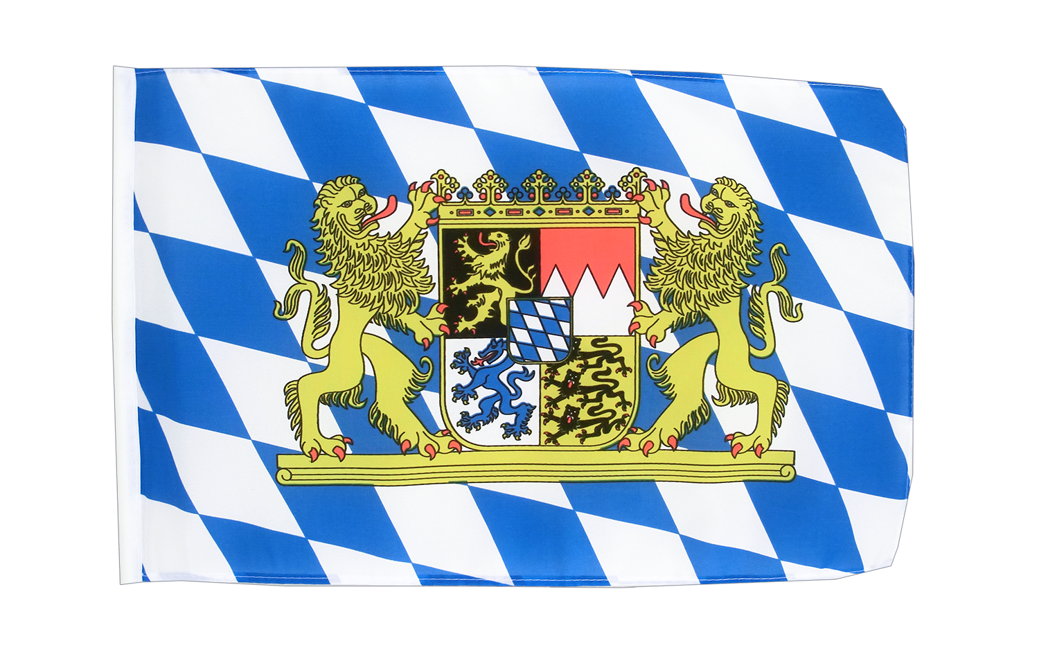 Fahne Flagge Bayern Lion Stockfahne mit Hohlsaumm 30 x 45 cm 