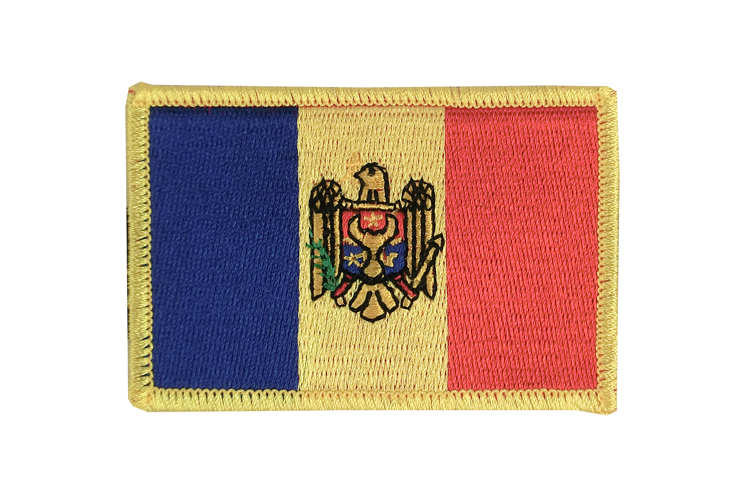 Patch Ricamata Moldava - Toppa Applicazione Con Stemma - 8x5 Cm - Da Cucire O Stirare Su Abiti E Borse
