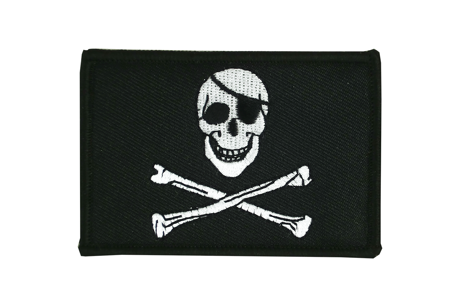 Écusson brodé drapeau Pirate avec sabre sanglant pirate 5x8cm Thermocollant 