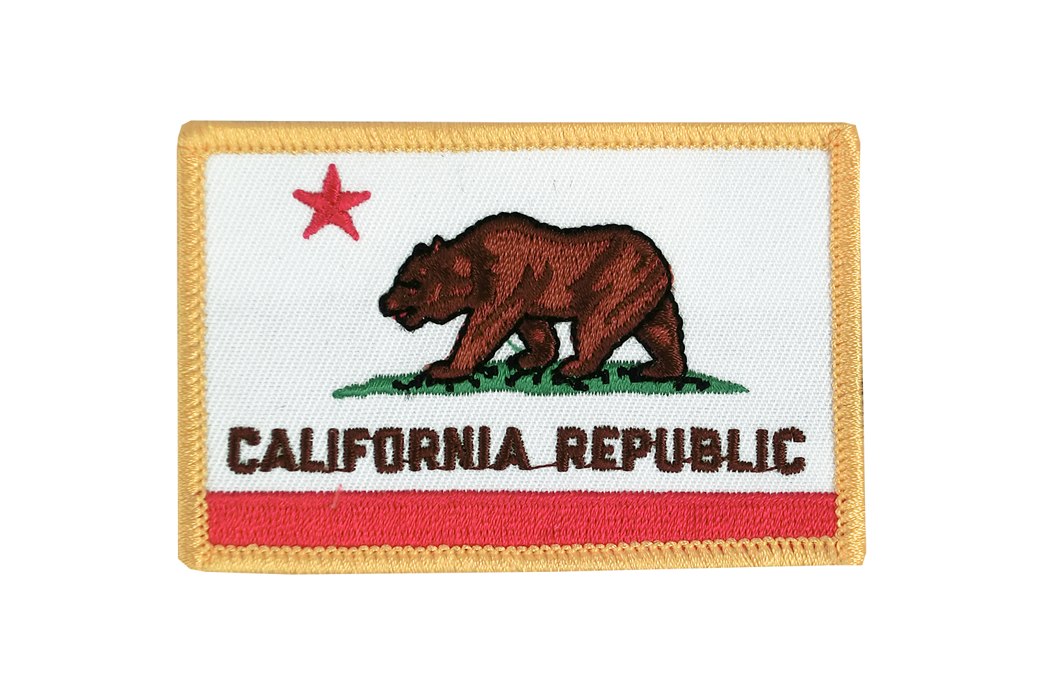 thumbnail image 2 of California State Flag Embroidered Patch – 3.5 X 2.25 Inches, Iron-On & Sew-On, Pack Of 1 2 of 6