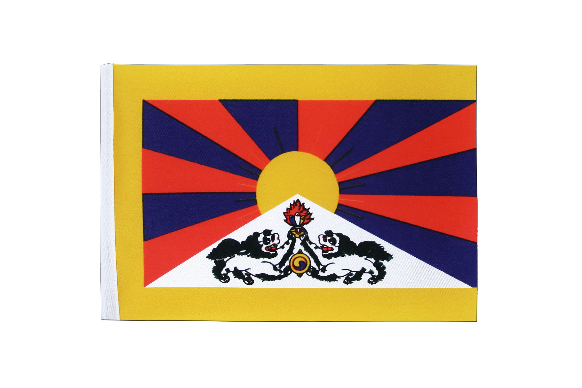 Drapeau Tibet 30 X 45 Cm - Polyester Résistant, Intérieur/extérieur, Couleurs Vives - Décoration Ou Manifestation