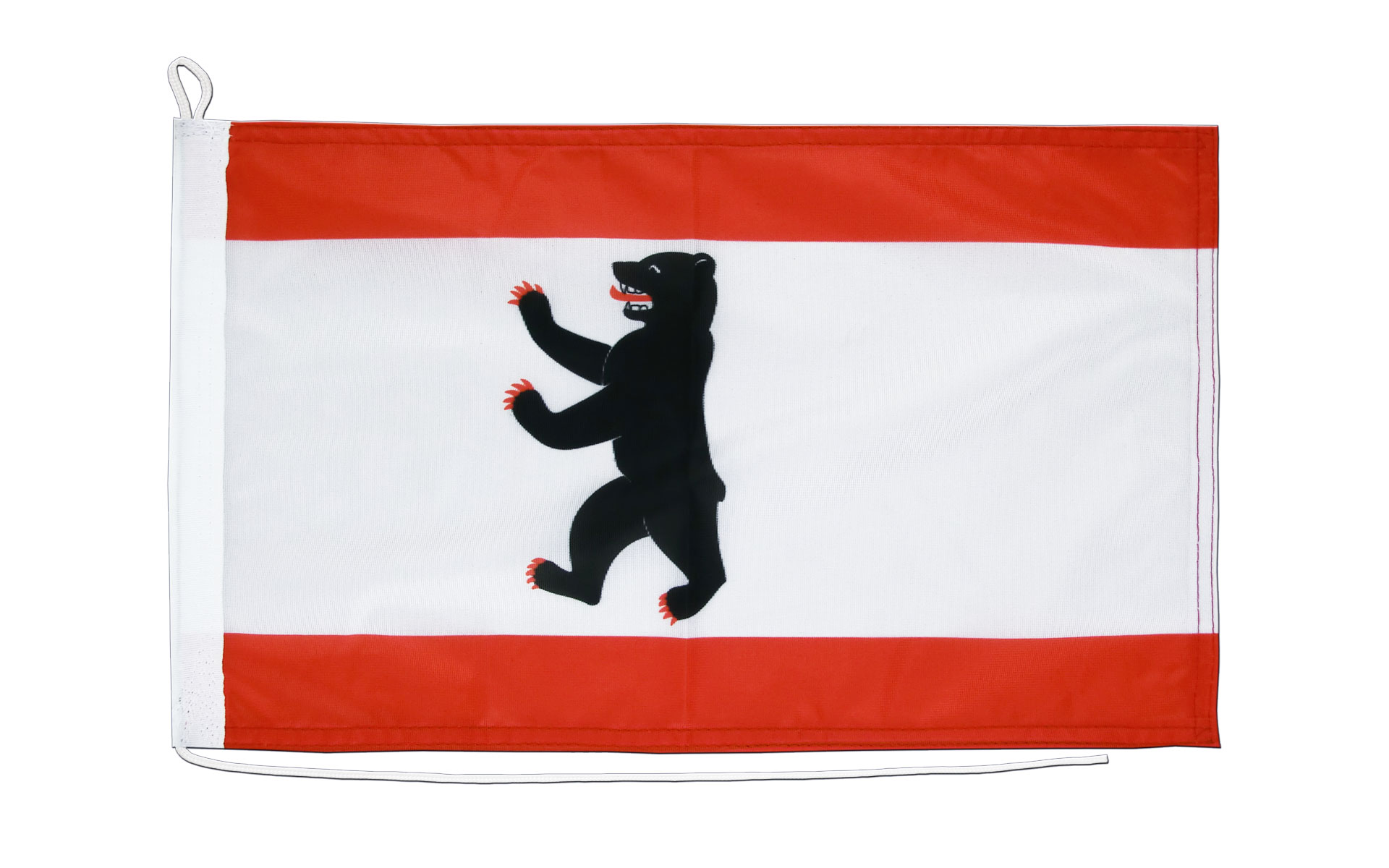 Drapeau Du Helgoland Avec Armoiries 30 X 45 Cm - Tissu Polyester 110g/m2 Résistant - Pour Bateau, Extérieur, Décoration