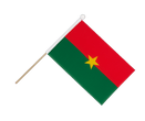 Burkina Faso Stockfähnchen 15 x 22 cm