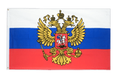 Russland mit Wappen Flagge 90 x 150 cm