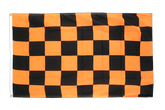 Checkered Black-Orange 3x5 ft Flag