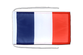 France Drapeau avec cordelettes 20 x 30 cm