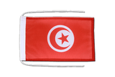 Tunisie Drapeau avec cordelettes 20 x 30 cm