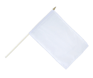 Weiße Stockflagge 30 x 45 cm