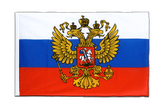 Russland mit Wappen Hohlsaum Flagge ECO 60 x 90 cm