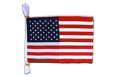 USA Fahnenkette 15 x 22 cm, 3 m