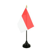 Monaco Flaggen Pin Aus Hartemaille - 2x2 Cm, Goldglänzend, Mit Steckverschluss
