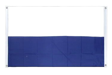 Streifen Weiß-Blau Bannerfahne 90 x 150 cm, Querformat
