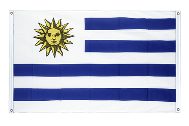 Uruguay Bannerfahne 90 x 150 cm, Querformat