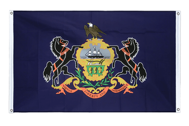 Pennsylvania Banner Flag 3x5 ft, landscape