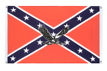 Bannière confédéré USA Sudiste avec aigle - 90 x 150 cm, paysage